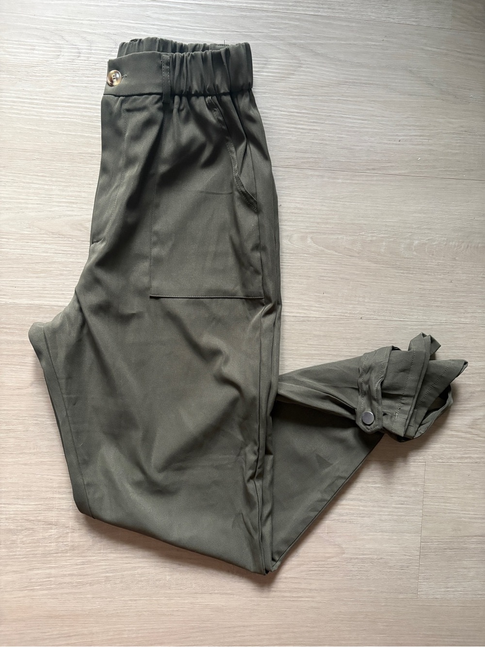 Women’s SHEIN Olive Utility High-Waist Cargo Trousers